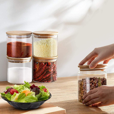 GOOD TO GREAT CREATION Glass Grocery Container  - 270 ml(Pack of 3, Clear)