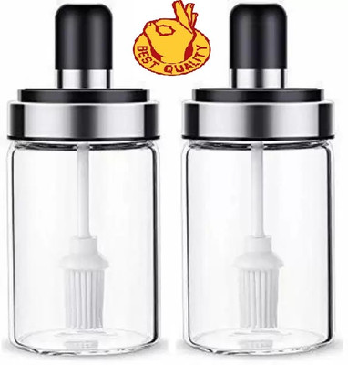 Sukhnidhi Plastic Cookie Jar  - 250 ml(Pack of 2, White)