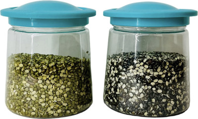 Repo Plastic Grocery Container  - 600 ml(Pack of 2, Green)