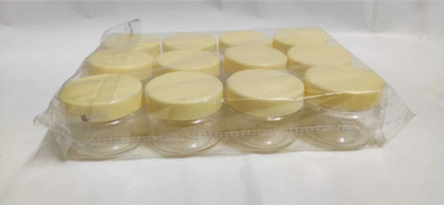 blush bronza Plastic Utility Container  - 50 ml(Pack of 12, Transparent, Yellow)