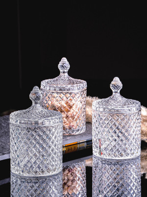 Goodhomes Glass Grocery Container  - 550 ml(Pack of 3, Clear)