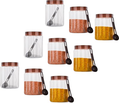 KUBER INDUSTRIES Plastic Grocery Container  - 500 ml(Pack of 9, Brown)