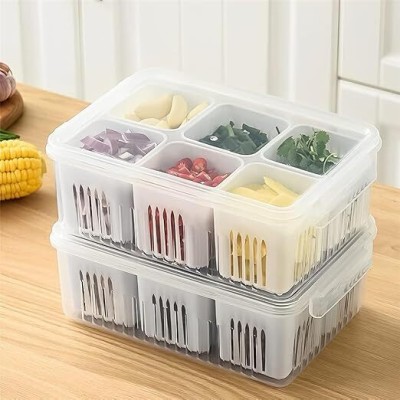 ZOVISU Plastic Fridge Container  - 1 ml(Multicolor)