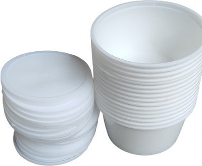 Raga Plus Polypropylene Utility Container  - 1000 ml(Pack of 20, White)