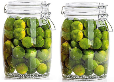 Avresta Glass Grocery Container  - 1200 ml(Pack of 2, Clear)