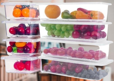 Ecodex Plastic Fridge Container  - 1500 ml(Pack of 5, Clear)