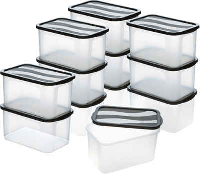 KUBER INDUSTRIES Plastic Utility Container  - 4 L(Pack of 12, Black)