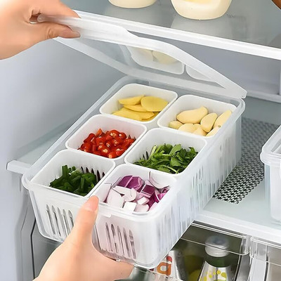 NILHARI Plastic Fridge Container  - 2000 ml(Clear)