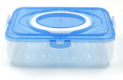 JIGSHTIAL Plastic Egg Container  - 1 dozen(Blue)