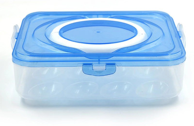 Adhunyk Plastic Egg Container  - 1 dozen(Blue)