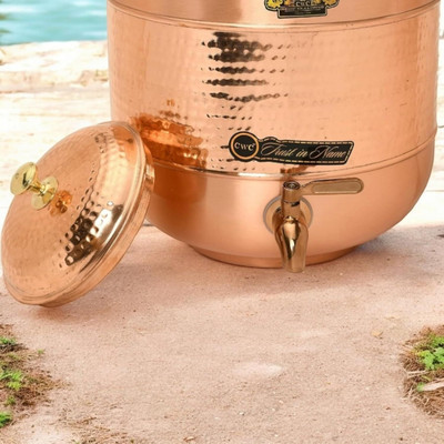 Crockery Wala And Company Copper Utility Container  - 4 L(Gold)