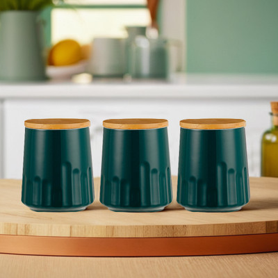 The Better Home Ceramic Utility Container  - 280 ml(Pack of 3, Green)