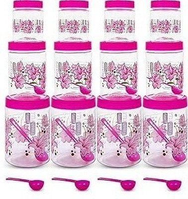 Slikvita Plastic Grocery Container  - 350 ml, 650 ml, 1200 ml(Pack of 12, Pink)