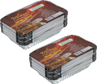 Freshee Aluminium Utility Container  - 750 ml(Pack of 2, Silver)