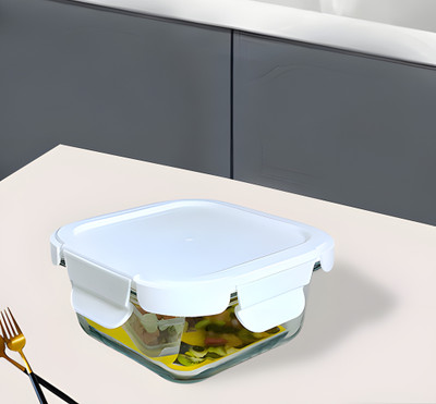 Lemon Tree Glass Fridge Container  - 330 ml(White)