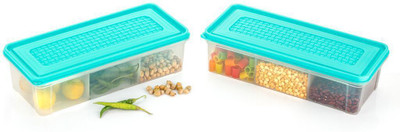 FINWARE Plastic Utility Container  - 1800 ml(Pack of 2, Light Green)
