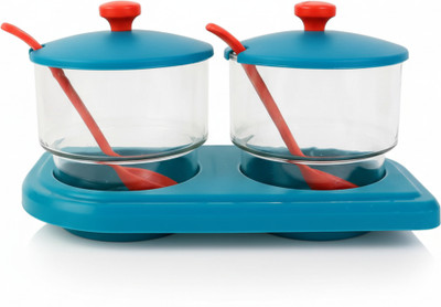 DRUMSTONE Plastic Pickle Jar  - 200 ml(Pack of 2, Multicolor)