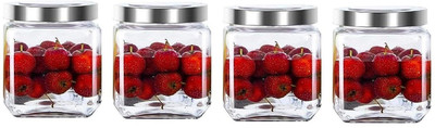 TINSUHG Glass Grocery Container  - 600 ml(Pack of 4, Clear)