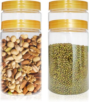 Pure Source India Plastic Utility Container  - 800 ml(Pack of 4, Gold)