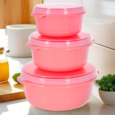 KUBER INDUSTRIES Plastic Utility Container  - 3200 ml(Pack of 3, Pink)