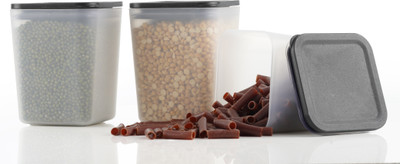 FORWAY Plastic Grocery Container  - 800 ml(Pack of 3, Transparent)