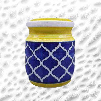 Luminescence Enterprises Ceramic Pickle Jar  - 50 ml(Blue)