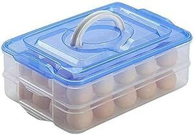 DHANRAJ Plastic Egg Container  - 2 dozen(Multicolor)