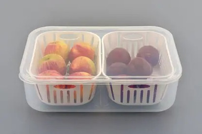 khodal Plastic Fridge Container  - 2500 ml(White)