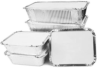 THE HUNGER BLAST Aluminium Utility Container  - 350 ml(Pack of 25, Silver)