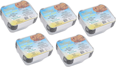Freshee Aluminium Utility Container  - 450 ml(Pack of 5, Silver)