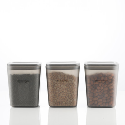 FORWAY Plastic Grocery Container  - 800 ml(Pack of 3, Transparent)