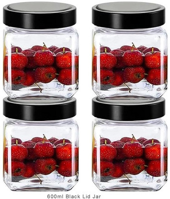 Avastro Glass Fridge Container  - 600 ml(Pack of 4, Clear)
