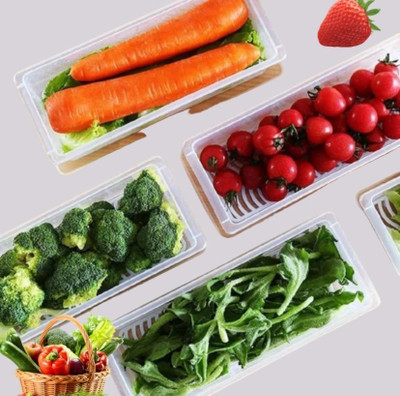 VORST Plastic Fridge Container  - 1500 ml(Pack of 5, White)