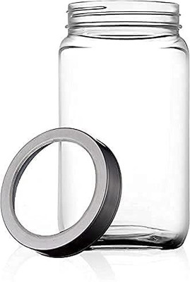 Glassbunny Glass Grocery Container  - 1000 ml(Clear)