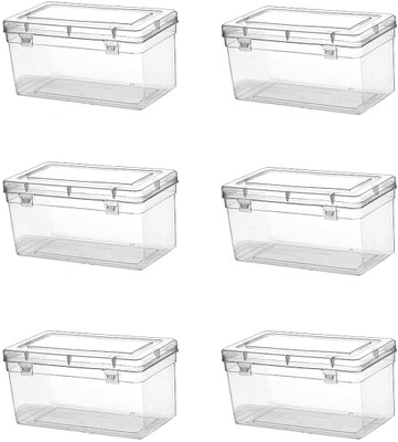PMW Plastic Grocery Container  - 500 g(Pack of 6, White)