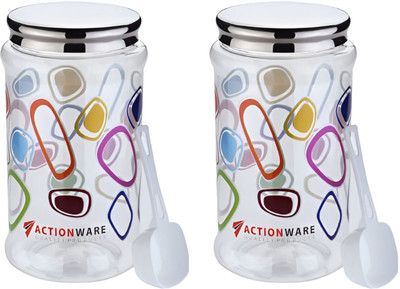 ACTIONWARE Plastic Grocery Container  - 2000 g(Pack of 2, Multicolor)