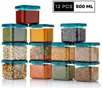 M9Gi Plastic Grocery Container  - 500 ml(Pack of 12, Blue)