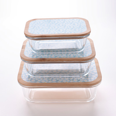UMAI Glass Utility Container  - 370 ml, 640 ml, 1060 ml(Pack of 3, Clear)