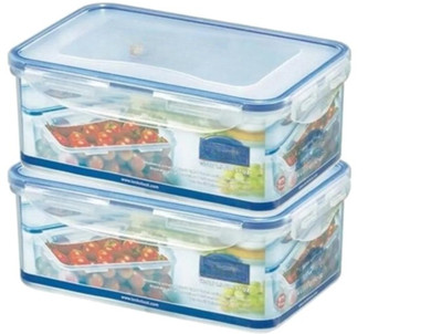 Veeram Plastic Grocery Container  - 1400 ml(Pack of 2, Transparent)