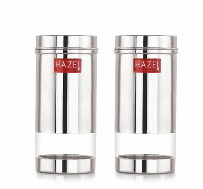 HAZEL Steel Fridge Container  - 500 ml(Pack of 2, Silver)