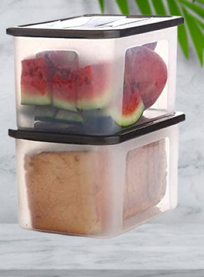 ADMONITION Plastic Bread Container  - 2000 ml(Pack of 2, Brown)