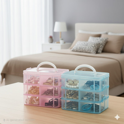 MAXTID Plastic Grocery Container  - 5 ml(Blue, Pink)