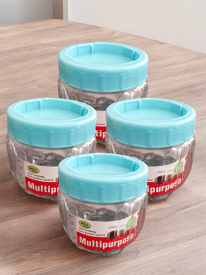 sarvek traders Plastic Tea Coffee & Sugar Container  - 250 g(Pack of 4, Blue)