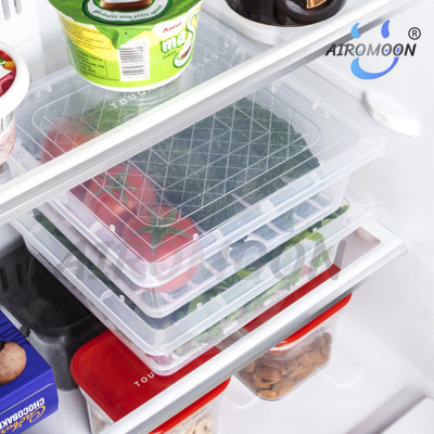 AIROMOON Plastic Fridge Container  - 2600 ml(Pack of 2, White)