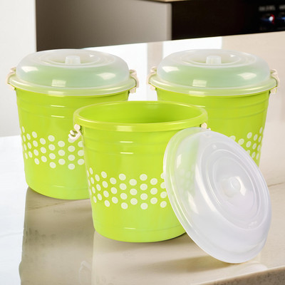 HOMESTIC by Kuber Industries Plastic Utility Container  - 6000 ml(Pack of 3, Green)