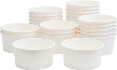 Paricott Paper Utility Container  - 300 ml(Pack of 25, White)