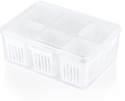 NEWSPARSH Plastic Fridge Container  - 2200 ml(White)