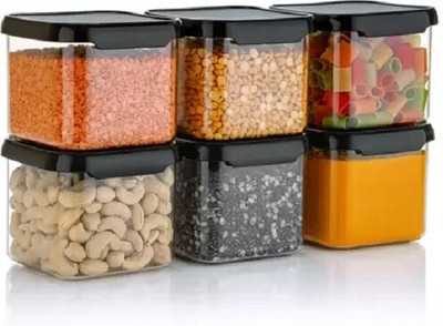 Ecodex Plastic Grocery Container  - 550 ml(Pack of 12, Black)