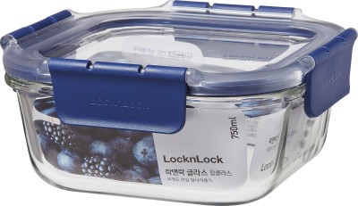 LOCK & LOCK Glass Fridge Container  - 750 ml(Blue, Clear)