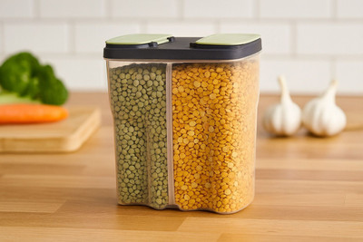 Somnath India Plastic Grocery Container  - 2500 ml(Green)
